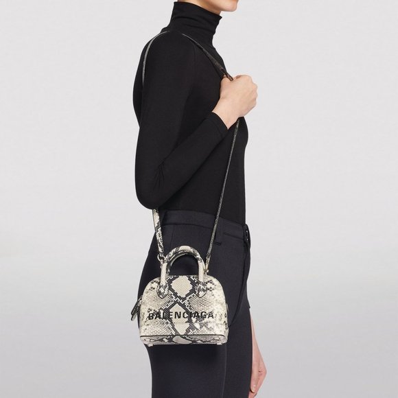 New BALENCIAGA Ville XXS Python Top Handle Bag - Picture 2 of 12